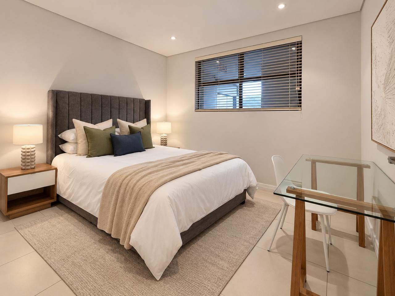 Bedroom with desk